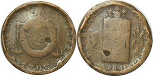 O9208 France Convention 2 Sols aux balances Louis XVI An II 1793 B Rouen ->Make offer