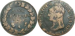 O9225 Directoire 5 Centimes Dupré an 5 A Paris ->Make offer