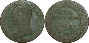 O9244 Directoire 5 Centimes Dupré an 5 A Paris ->Make offer