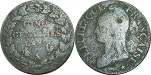 O9267 Directoire 5 Centimes Dupré an 7 A Paris ->Make offer