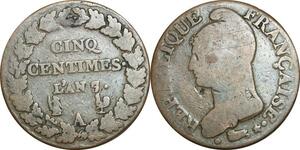 O9269 Directoire 5 Centimes Dupré an 7/5 A Paris ->Make offer