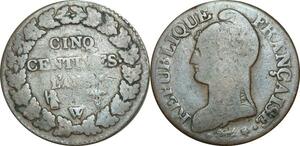 O9278 Directoire 5 Centimes Dupré an 8 W Lille ->Make offer