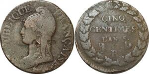 O9291 Directoire 5 Centimes Dupré an 5 R Orléans ->Make offer