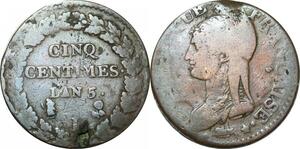 O9293 Directoire 5 Centimes Dupré an 5 I Limoges ->Make offer
