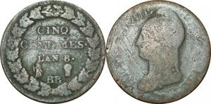 O9294 Directoire 5 Centimes Dupré an 8 BB Strasbourg ->Make offer