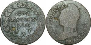 O9295 Directoire 5 Centimes Dupré an 8/6 W Lille ->Make offer