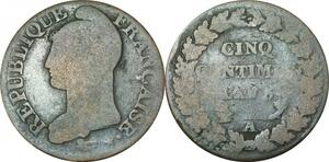 O9299 Directoire 5 Centimes Dupré an 5 A Paris ->Make offer