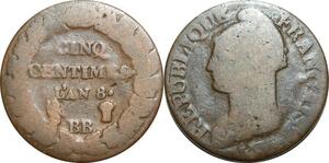 O9302 Directoire 5 Centimes Dupré an 8 BB Strasbourg / T Nantes ? ->Make offer