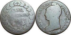 O9309 Directoire 5 Centimes Dupré an 8 I Limoges ->Make offer