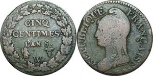 O9316 Directoire 5 Centimes Dupré an 5 W Lille ->Make offer