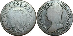 O9323 Directoire 5 Centimes Dupré an A Paris ->Make offer