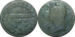 O9337 Directoire 5 Centimes Dupré an 8/7 A Paris ->Make offer