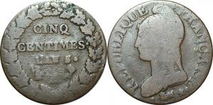 O9338 Directoire 5 Centimes Dupré an 5 A Paris ->Make offer