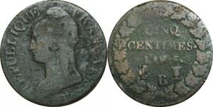 O9349 Directoire 5 Centimes Dupré an 5 B Rouen ->Make offer