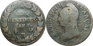 O9386 Directoire 5 Centimes Dupré an 5 R Orléans ->Make offer