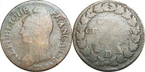 O9388 Directoire 5 Centimes Dupré an D Lyon ->Make offer