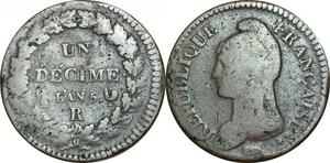 O9427 France Directoire Un Décime Dupré An 5 R Orléans ->Make offer