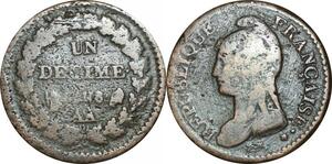 O9429 Rare France Directoire Un Décime Dupré An 8 AA / A Metz / Paris ->Make offer