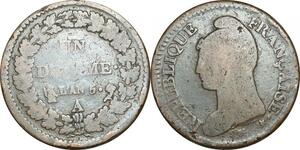 O9438 France Un Décime Dupré An 5 A Paris ->Make offer