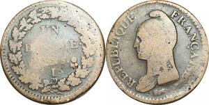 O9448 France Inedit Directoire Un Décime Dupré An 5 I/R Limoges Orléans ->Make offer