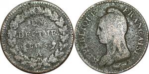 O9449 France Directoire Un Décime Dupré An 5 A Paris ->Make offer