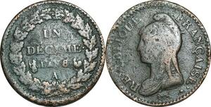 O9454 France Directoire Un Décime Dupré An 8 A Paris ->Make offer