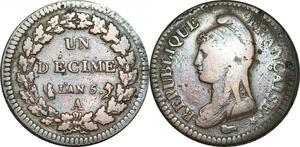 O9463 France Inédit Directoire Un Décime Dupré An 5 A Paris ->Make offer