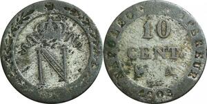 O9468 France 10 Centimes Napoléon I er 1808 A Paris ->Make offer