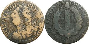 O9533 France Constitution 6 Deniers Louis XVI Francais An 4 1792 I Limoges
