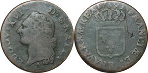 O9543 France Sol Louis XVI 1791 R Orléans 1er sem ->Make offer