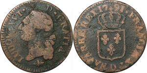 O9544 France Sol Louis XVI 1791 D Lyon 1er sem ->Make offer