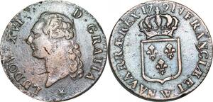 O9548 France Sol Louis XVI 1791 W Lille 2nd sem Qualité !!! TTB ->Make offer