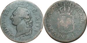 O9554 France Sol Louis XVI 1791 .A Léopard ->Make offer