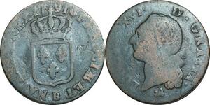 O9564 France Sol Louis XVI 1791 B Rouen 2nd Sem ->Make offer
