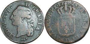 O9587 France Sol Louis XVI 1787 D Lyon ->Make offer