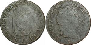 O9618 France Sol Louis XV vieille tête 1773 I Limoges ->Make offer