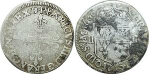 O9624 Rare France 1/4 Ecu Henri IV 1600 Bearn Moorlaas Argent ->Make offer