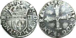 O9653 France 1/4 Ecu Charles X 1592 T Nantes Argent ->Make offer