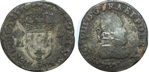 O9660 Rare France Teston Henri III 1576 G Poitiers Argent ->Make offer