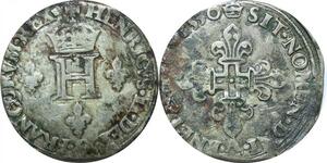 O9665 Rare France Henri II Gros De Six Blancs Dit Gros de Nesle 1550 Paris