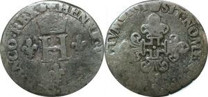 O9667 Rare France Henri II Gros Rois Blancs Dit Demi-Gros de Nesle 1551 Paris