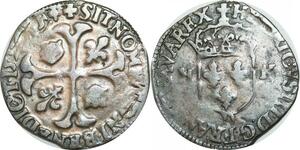 O9675 Inedit Rare France Douzain 1589 Henri III au deux K Lyon 15?? ->Make offer