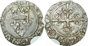 O9687 Rare France Florette Le Dauphin 1422 Charles VI Crémieu ->Make offer