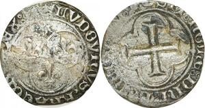 O9697 France Blanc à la Couronne Louis XI 1483 2e émission Tours ->Make offer