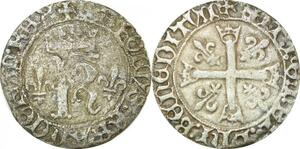 O9703 France Charles VIII Dizain ou Karolus 1483-1498 Billon ->Make offer