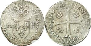 O9708 France Rare Douzain Henri III 1576 B Rouen Billon -&gt; Faire offre