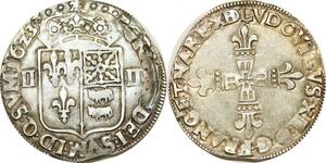 O9709 Rare France 1/4 Ecu Louis XIII Bearn 1623 *F Argent Superbe ->M offre