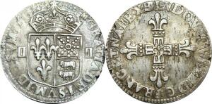 O9718 Rare France 1/4 Ecu Louis XIII Bearn 1613 M Argent TTB + ->Make offer