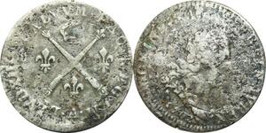 O9722 France Année Inédite 10 Sols aux insignes Louis XIV 1702 A Paris Argent