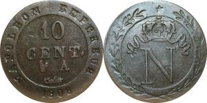 O9754 France Faux d'époque 10 Centimes Napoléon I 1808 A Paris ->Make offer